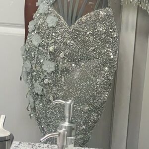 Elegant One Shoulder Silver Dress